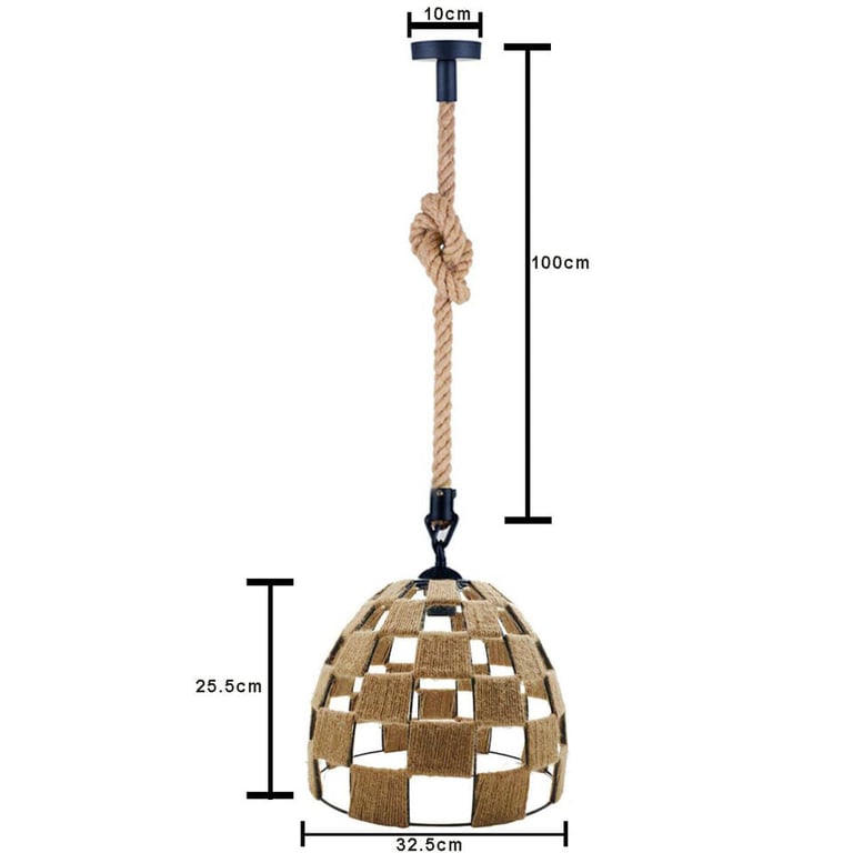 Industrial Hemp Rope 2-Core Pendant Light - Modern Dimmable Design