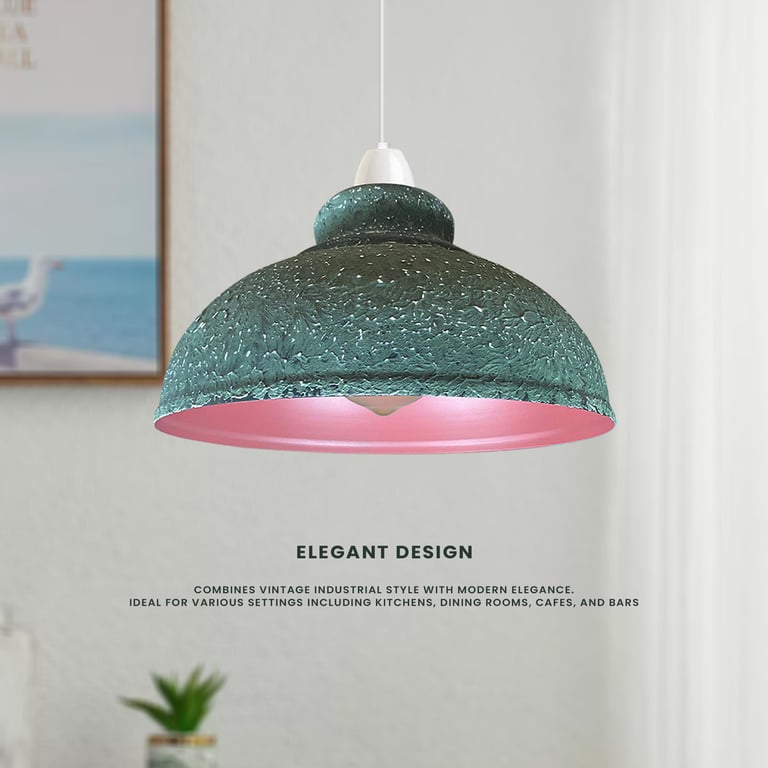 Vintage Industrial Retro Cama Loft Metal Ceiling Lamp Shade with E27 Bulb - Modern Vintage Lighting Solution