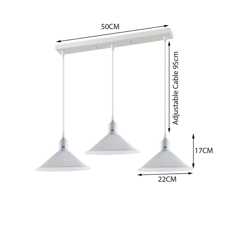 Retro Industrial 3-Way Hanging Ceiling Pendant Light - Warm Romantic Atmosphere Lighting Fixture