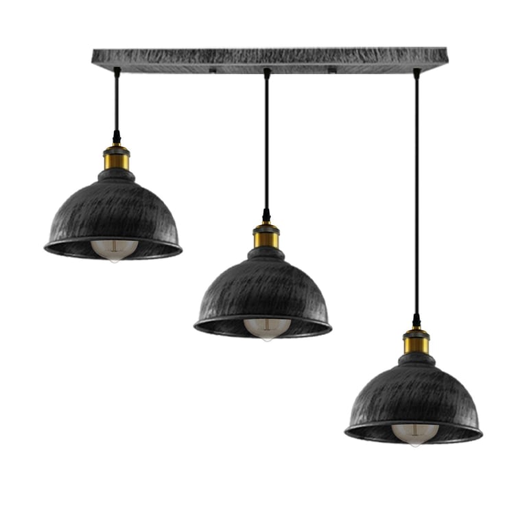 Vintage Industrial Brushed Copper Adjustable Pendant Light Chandelier - Warm Home Lighting Atmosphere