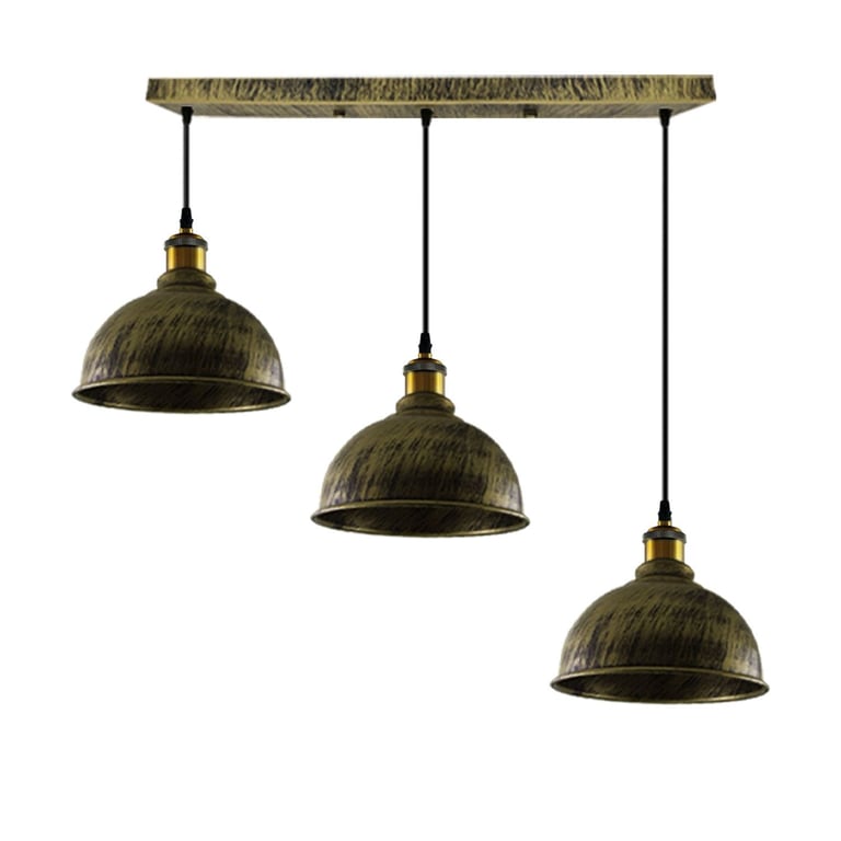 Vintage Industrial Brushed Copper Adjustable Pendant Light Chandelier - Warm Home Lighting Atmosphere