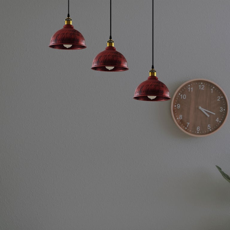 Vintage Industrial Brushed Copper Adjustable Pendant Chandelier with E27 Lamp Base