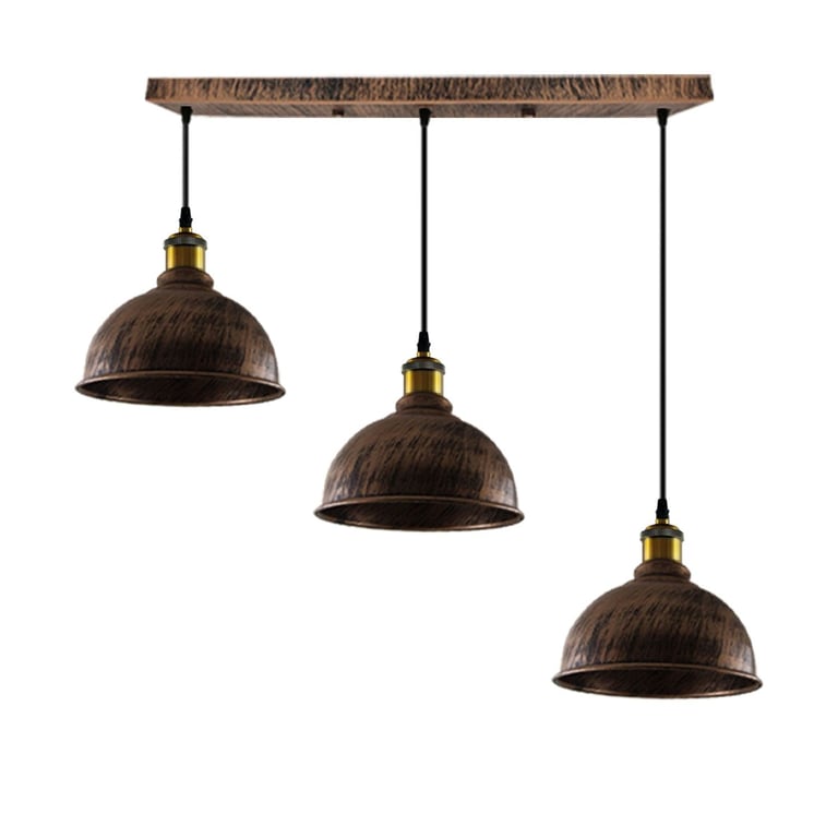 Vintage Industrial Brushed Copper Adjustable Pendant Light Chandelier - Perfect Home Decor Lighting