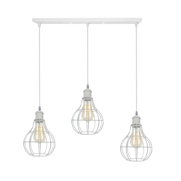 Modern Loft Vintage Industrial Retro Wire Cage Shade Pendant Light - E27 Lamp Base Home Decor Lighting