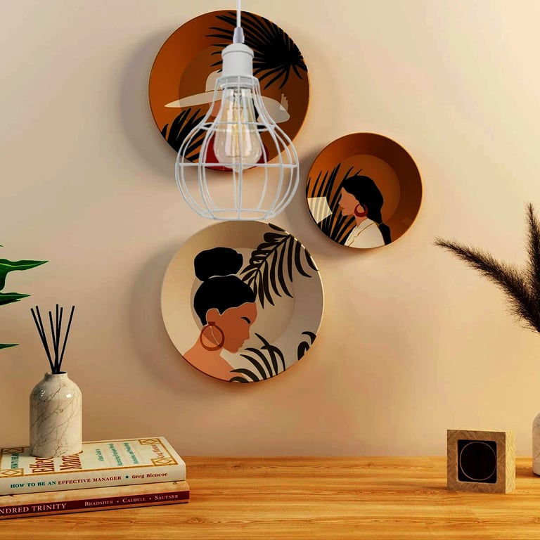 Modern Loft Vintage Industrial Retro Wire Cage Shade Pendant Light - E27 Lamp Base Home Decor Lighting