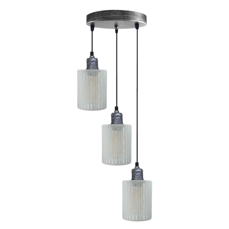 Vintage Metal Hollow Pendant Light - E27 Base for Warm Home Decor