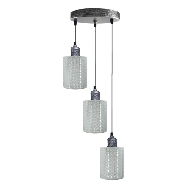 Vintage Metal Hollow Pendant Light - E27 Base for Warm Home Decor