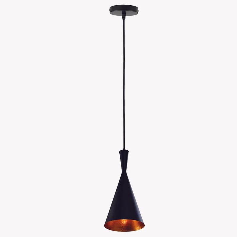 Vintage Golden Interior Elegant Wide Ceiling Pendant Light - Adjustable Industrial Retro Metal Shade