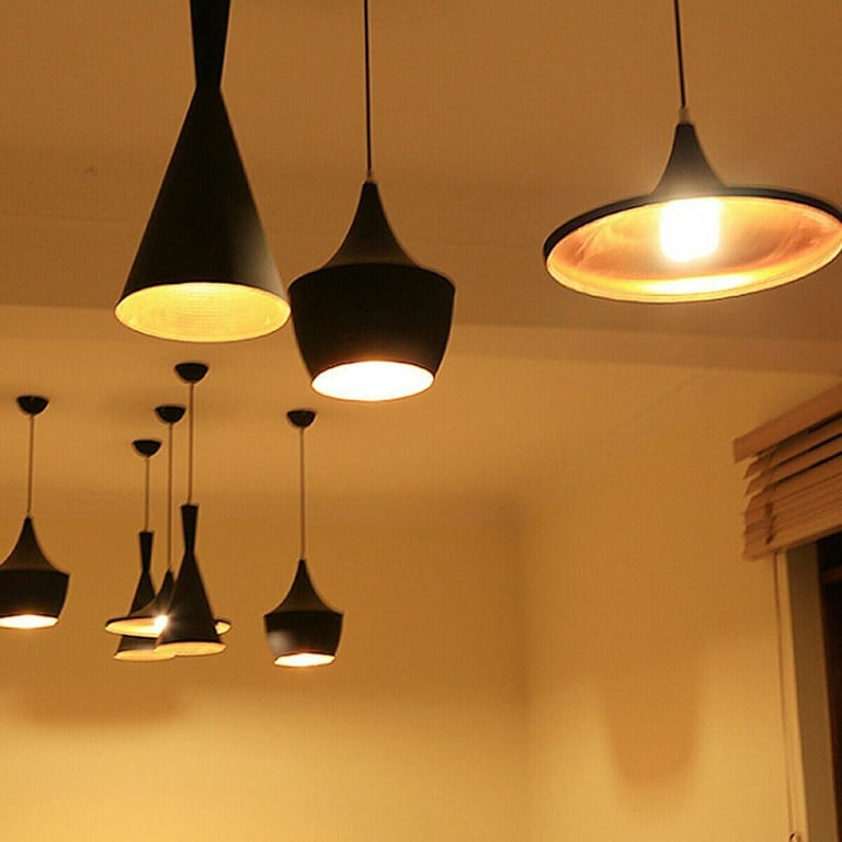 Vintage Golden Industrial Metal Ceiling Pendant Light - Adjustable and Elegant