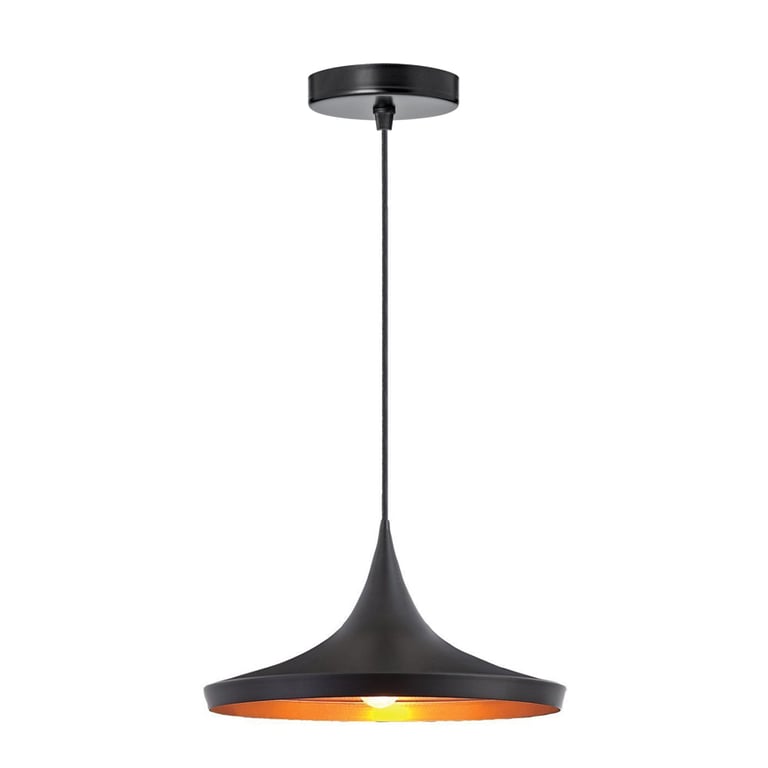 Vintage Golden Industrial Metal Ceiling Pendant Light - Adjustable and Elegant