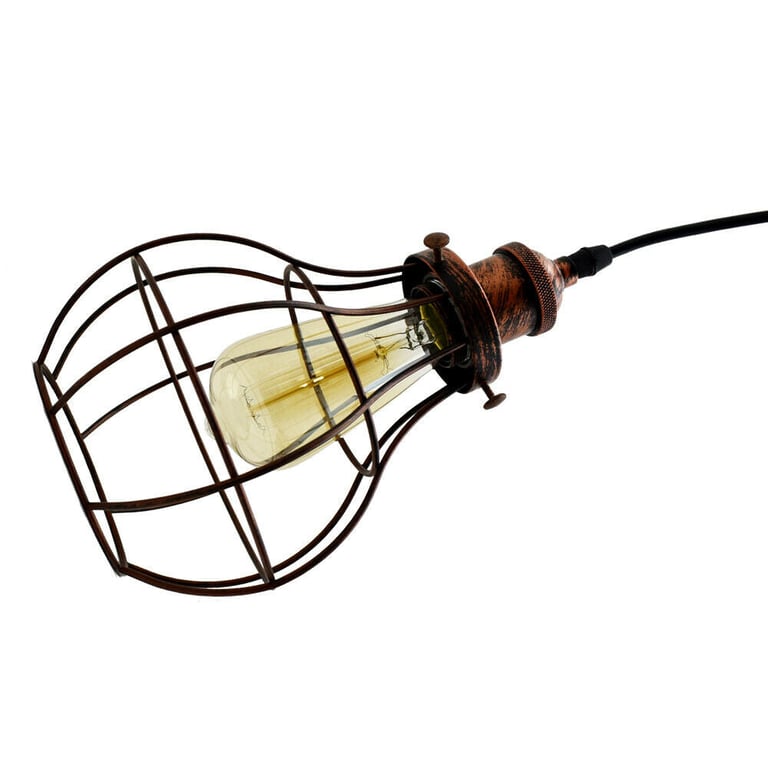 Vintage Industrial Metal Cage 3Way LED Ceiling Pendant Lamp