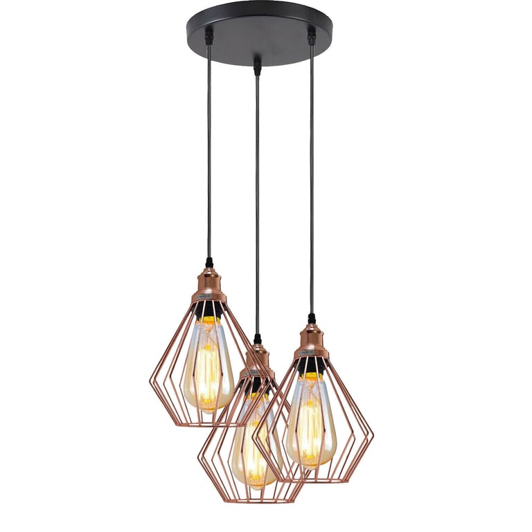 Pendant Ceiling Fixture - E27 Bulb Compatible Dimmable Home Decor Lighting