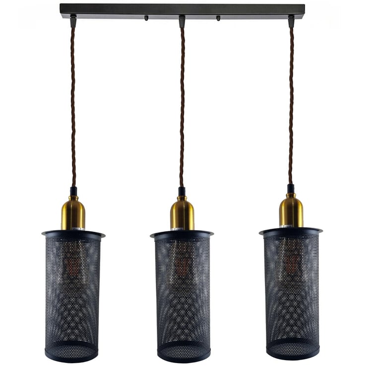 Industrial Vintage Retro Metal 3 Head Pendant Ceiling Lamp - E27 Holder for Home Decor Lighting