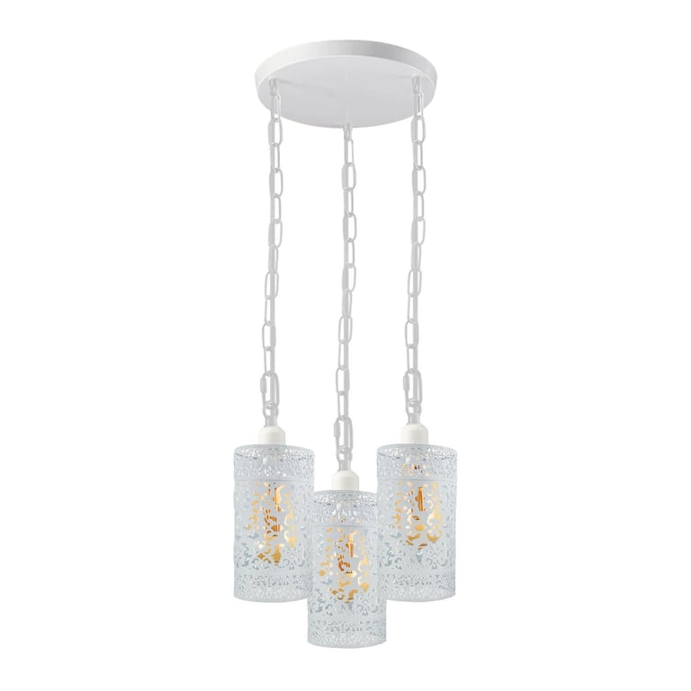 Retro Metal Barrel Cage 3 Way Dimmable Pendant Light Fixture