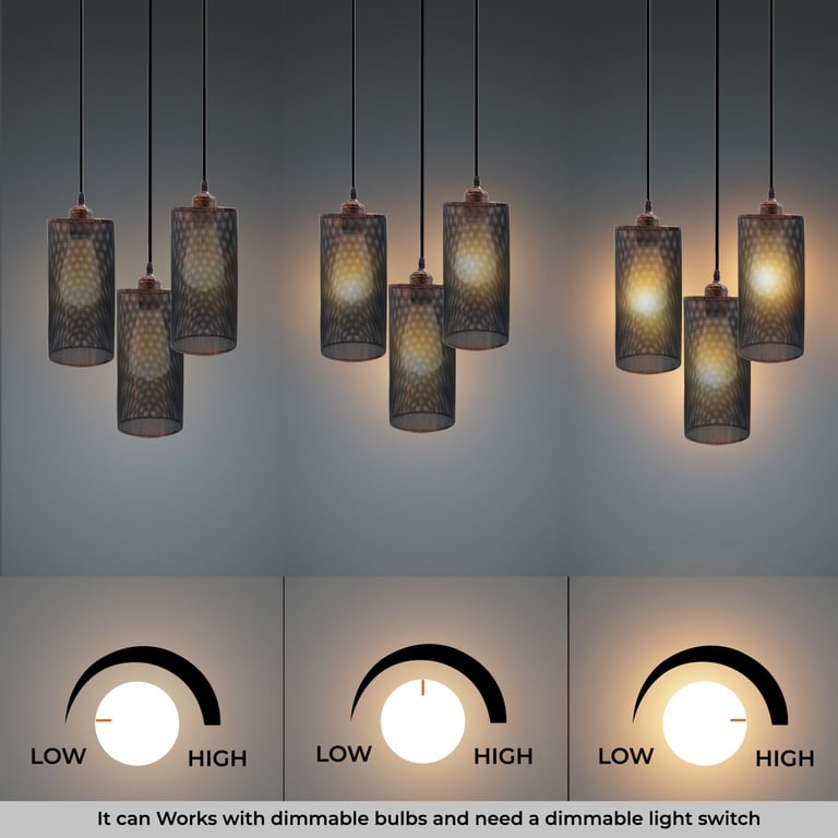 Retro 3 Way Dimmable E27 Holder Pendant Light - Vintage Modern Style Home Lighting Solution