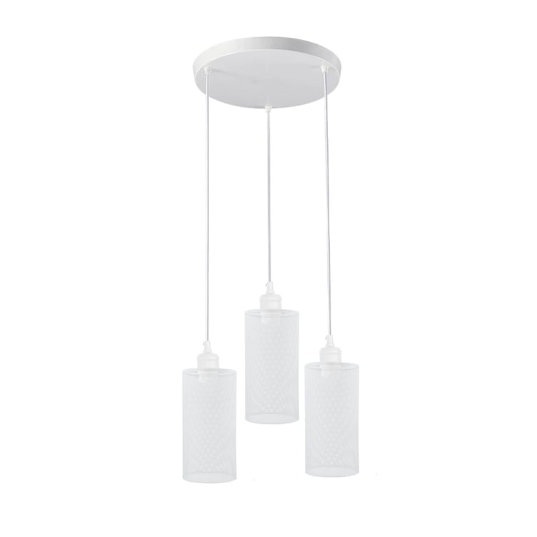Retro 3 Way Round Ceiling Cage Pendant Light E27 Holder - Dimmable Vintage Lighting Fixture
