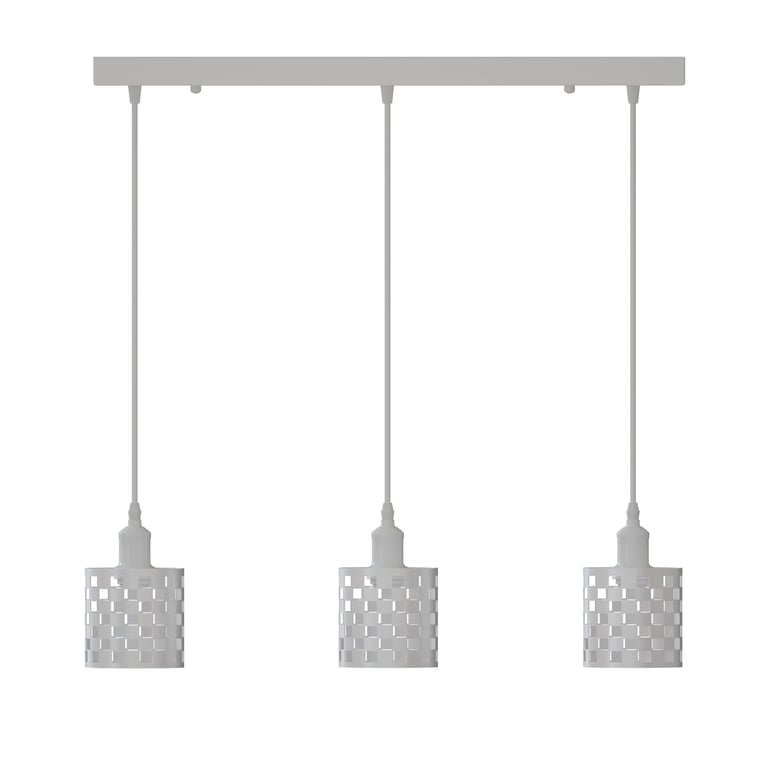 Retro 3 Way Pendant Light - Modern Vintage Design with E27 Base and Dimmable Option