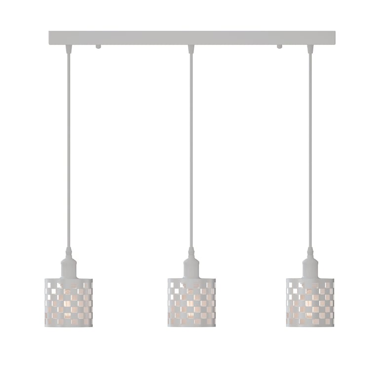 Retro 3 Way Pendant Light - Modern Vintage Design with E27 Base and Dimmable Option