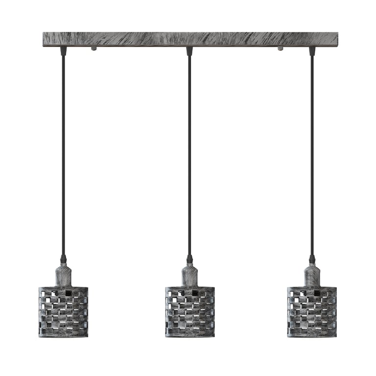 Retro 3 Way Pendant Light - Modern Vintage Design with E27 Base and Dimmable Option