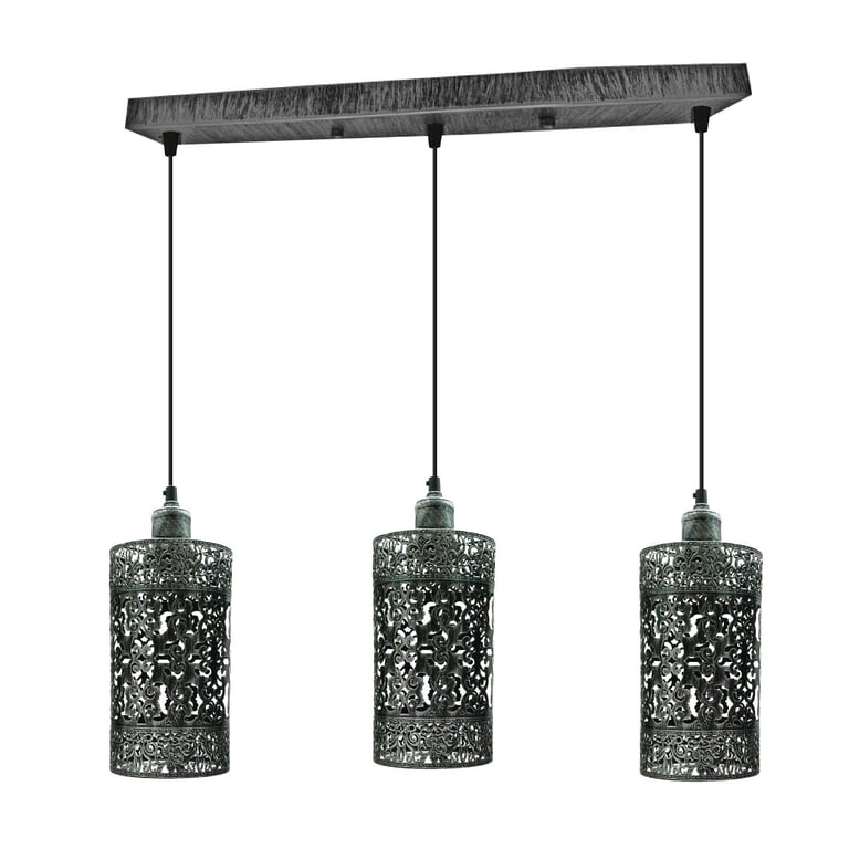 Industrial Vintage 3 Way Dimmable Pendant Light - Brushed Finish & Retro Style