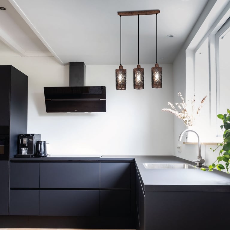 Industrial Vintage 3 Way Dimmable Pendant Light - Brushed Finish & Retro Style