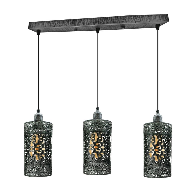 Industrial Vintage 3 Way Dimmable Pendant Light - Brushed Finish