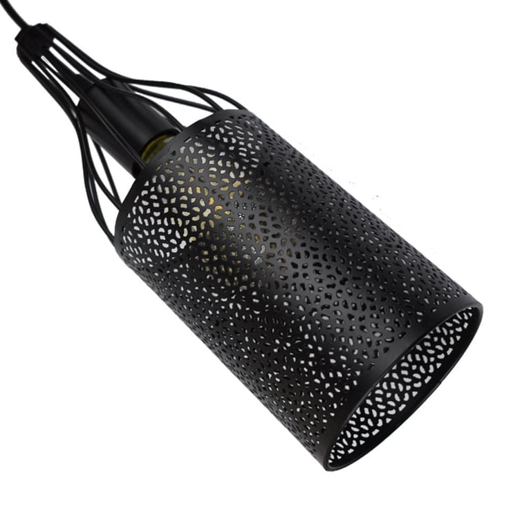 Modern Industrial Pendant Light - Black Vintage Edison Bulb Chandelier