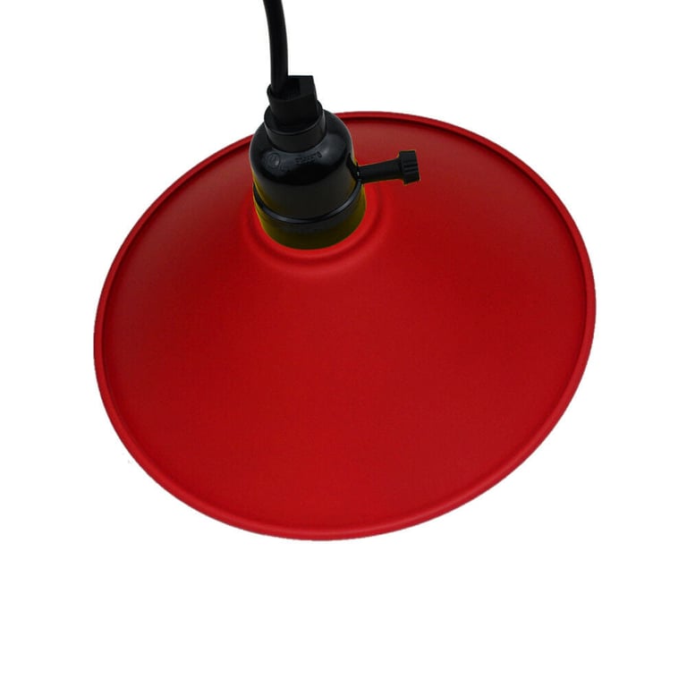 Modern Red Industrial Style Pendant Light Fixture