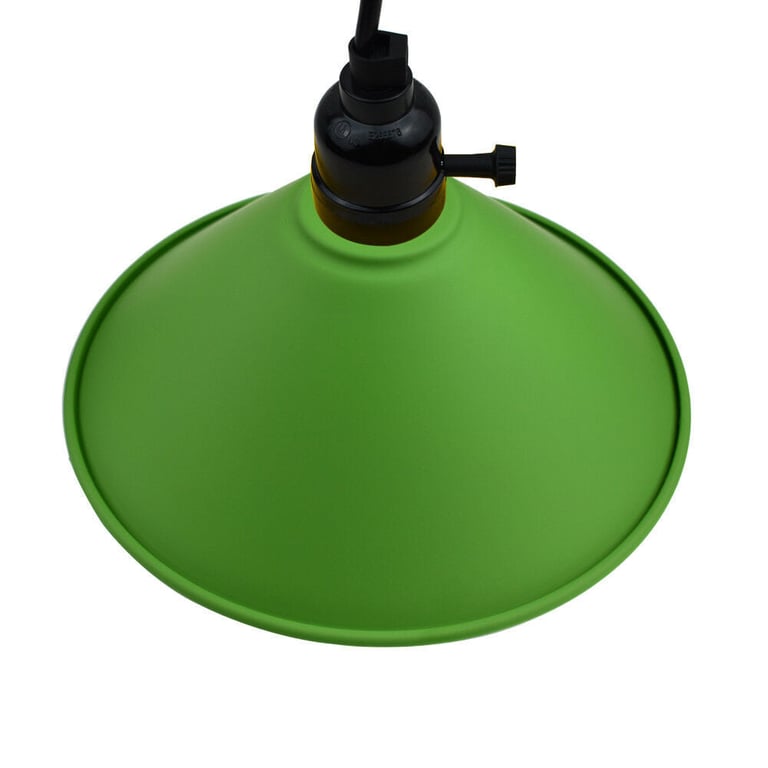Modern Green Pendant Light - Industrial Style Chandelier with E27 Socket