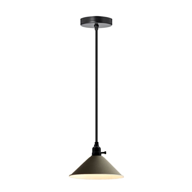 Vintage Grey Pendant Ceiling Light Chandelier - Industrial Style E27 Socket Lamp Shade