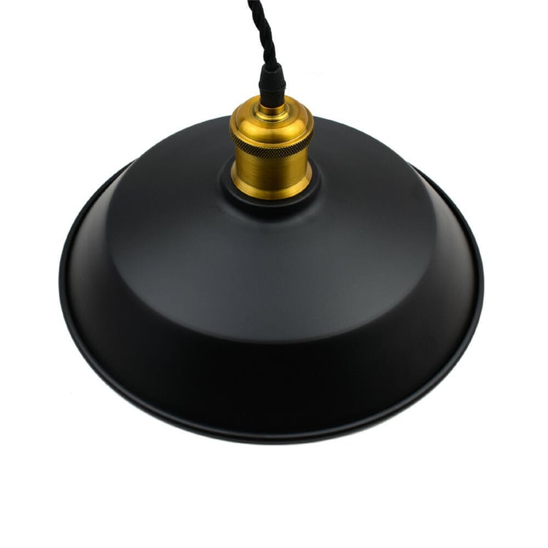 Vintage Loft Chandelier 3 Pack Industrial Pendant Light Shade E27 Socket Black Finish