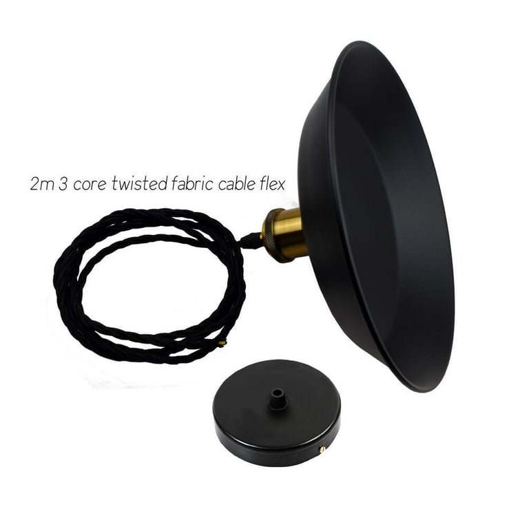Vintage Loft Chandelier 3 Pack Industrial Pendant Light Shade E27 Socket Black Finish