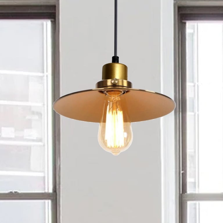 Black & Gold Pendant Lights For Kitchen Island - LED Sone E27 Socket Lighting