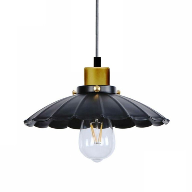 Black Kitchen Island Pendant Lighting E27 Socket 22cm Diameter Unique Design