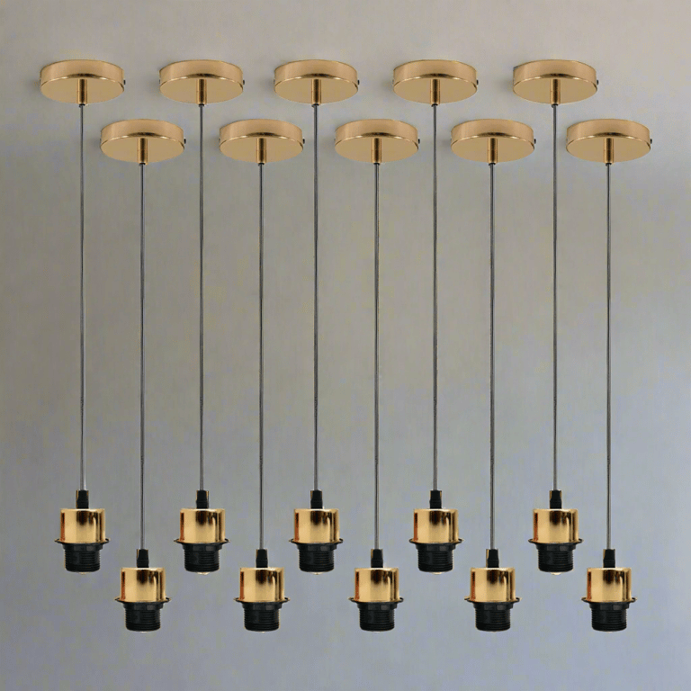 10-Pack Vintage Pendant Light Holder with E27 Lamp Holder and 95cm Adjustable Cable - Dimmable Ceiling Lighting Kit