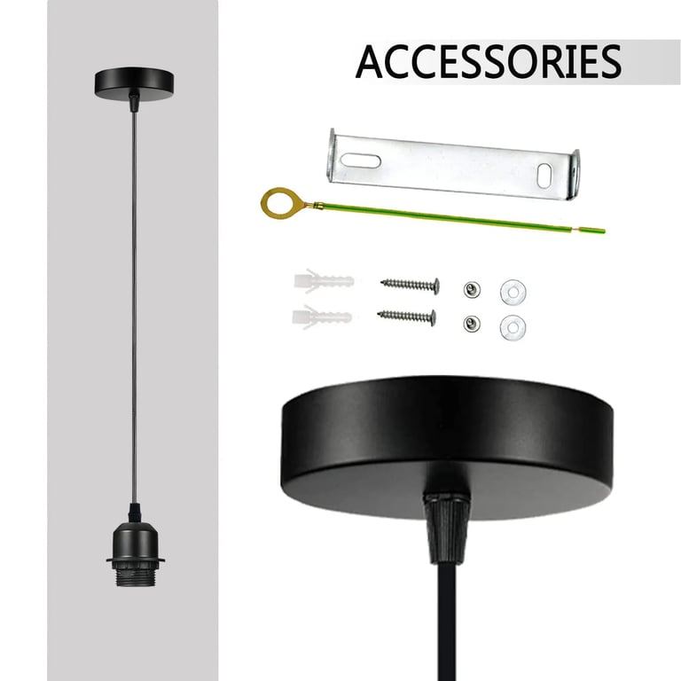 10 Pack Vintage Retro Pendant Light Holder E27 Bulb Dimmable Indoor Ceiling Lighting Kit