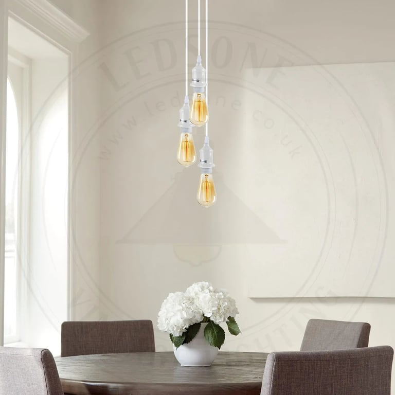 10 Pack Vintage Retro Pendant Light Holder E27 Bulb Dimmable Indoor Ceiling Lighting Kit