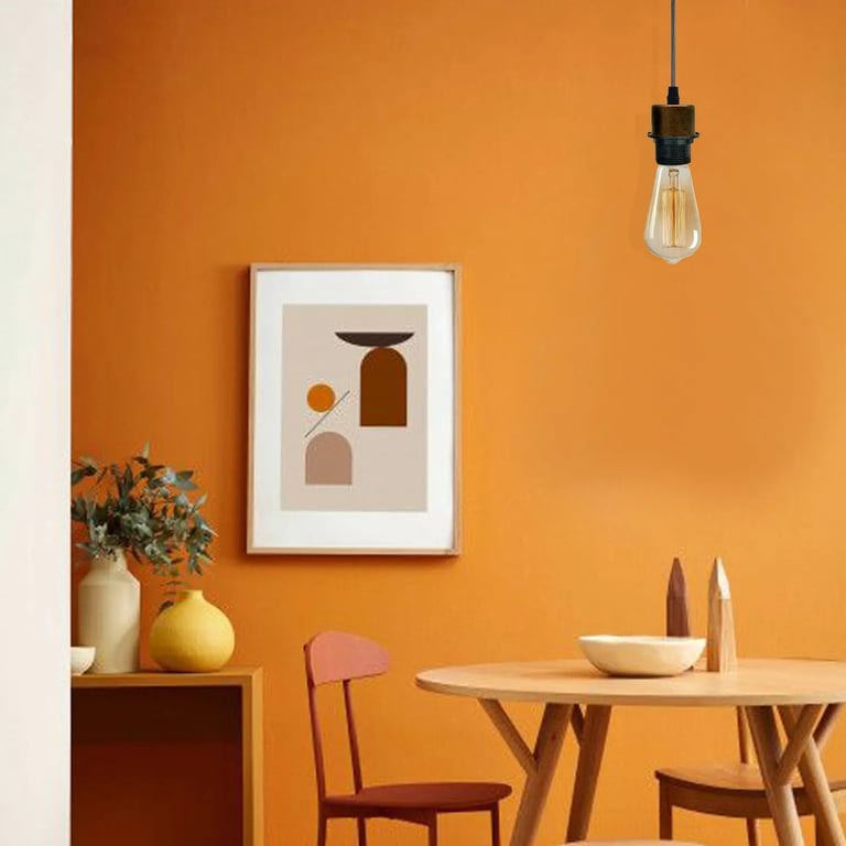 10Pack Brushed Copper Dimmable Pendant Light Holder with E27 Lamp Holder and PVC Cable