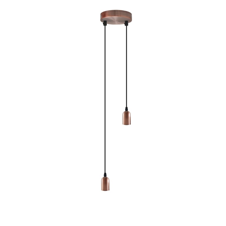 Vintage Industrial 1-9 Way Pendant Light Fitting E27 Compatible Adjustable Height Ceiling Lamp