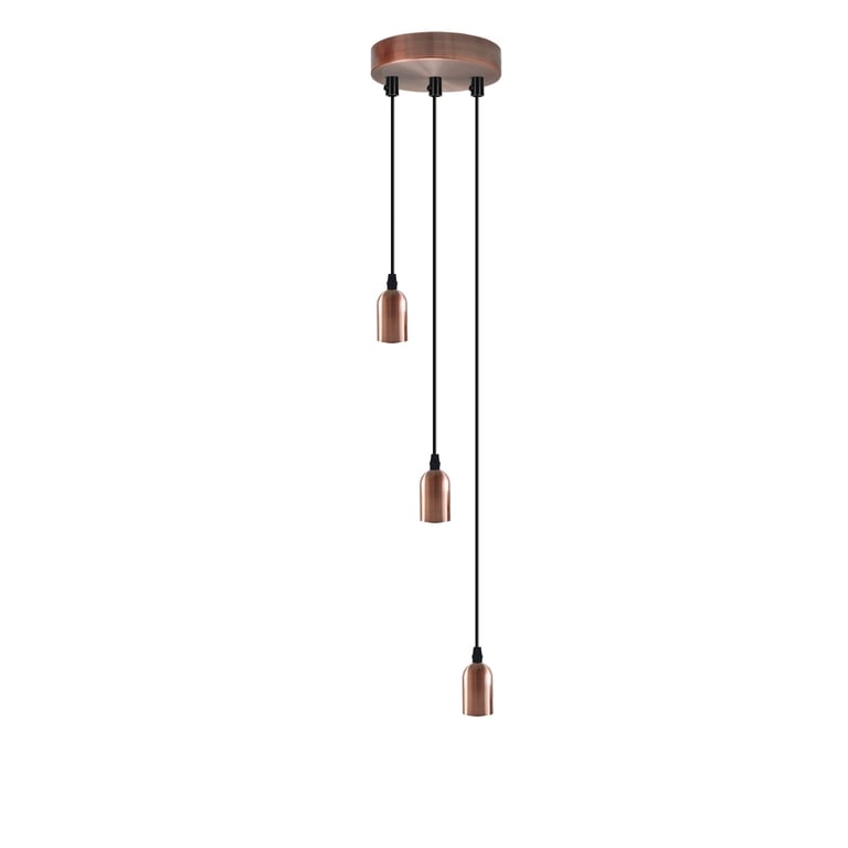 Vintage Industrial 1-9 Way Pendant Light Fitting E27 Compatible Adjustable Height Ceiling Lamp