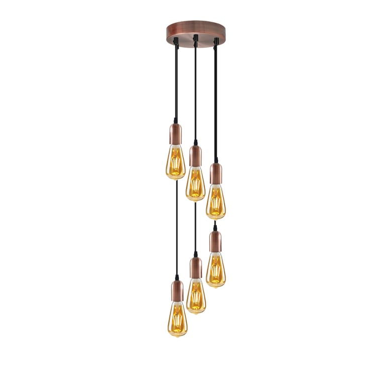 Vintage Industrial Adjustable Height Pendant Light E27 Bulb Compatible