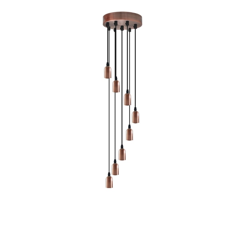 Vintage Industrial Pendant Light - Adjustable Height E27 Bulb Compatible