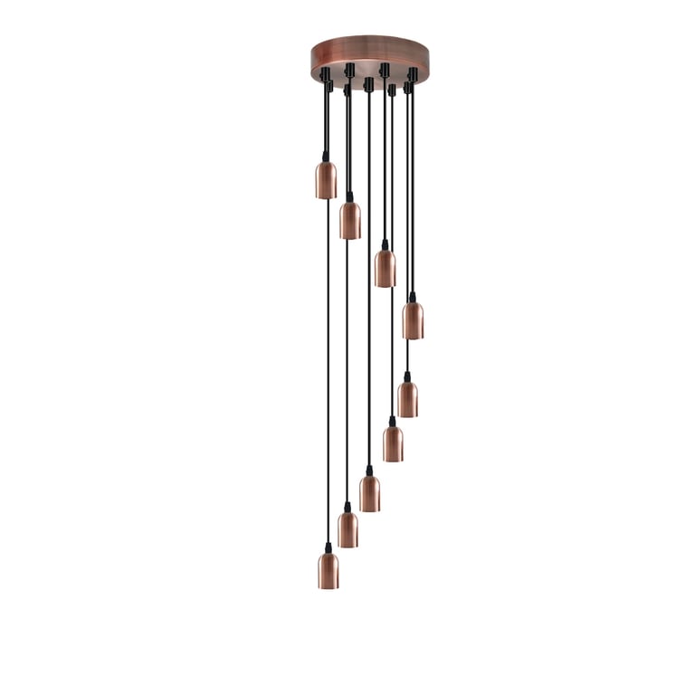 Vintage Industrial Adjustable Height E27 Pendant Light Fitting