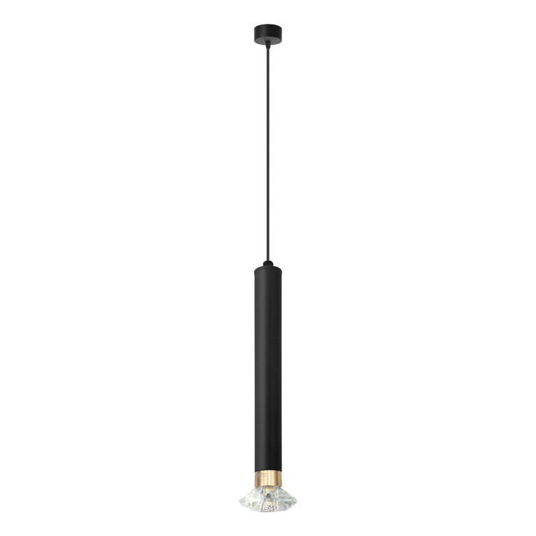 Modern Cylinder Black Adjustable Aluminum Tube Pendant Light
