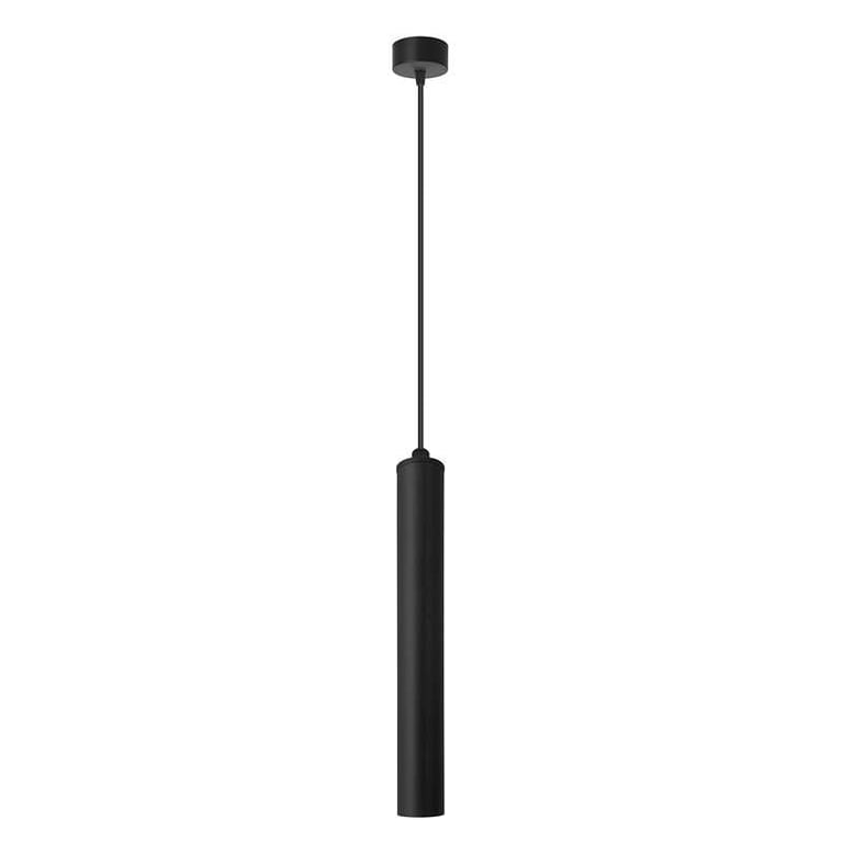 Modern Cylinder Black Adjustable Height Aluminium Tube Pendant Light