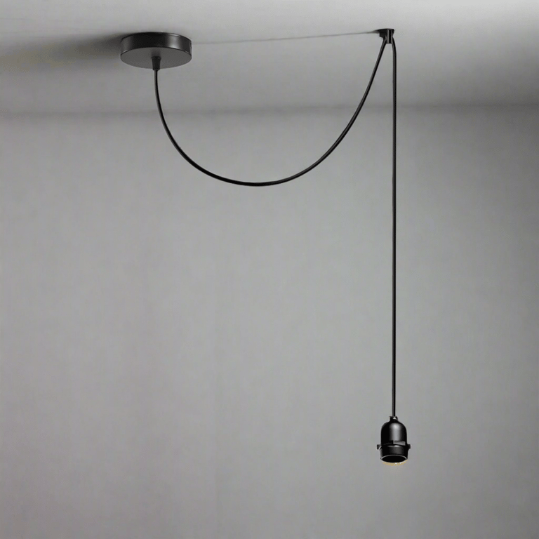 Waterproof E27 Bulb Holder Pendant Light Fitting - IP65 Outdoor Ceiling Fixture 2m Hanging Modern Design
