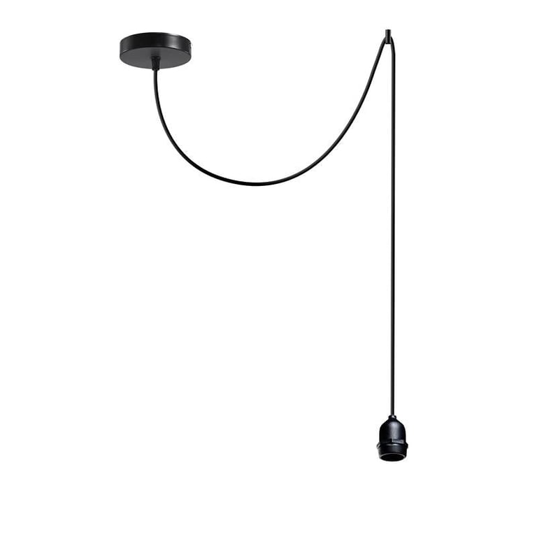 Waterproof E27 Bulb Holder Pendant Light Fitting - IP65 Outdoor Ceiling Fixture 2m Hanging Modern Design