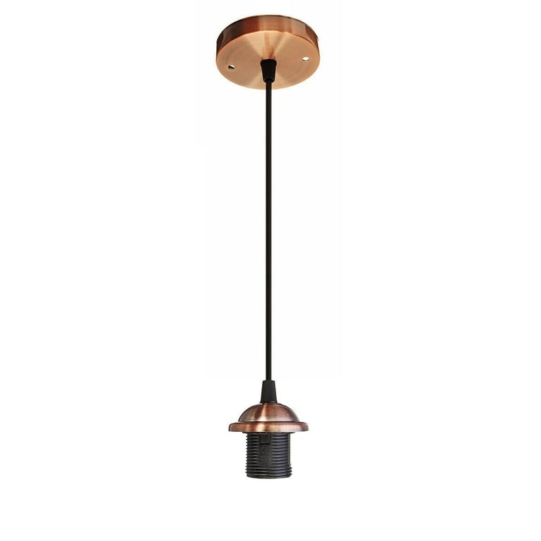 Vintage Industrial Style Pendant Light, E27 Base, 95cm Cord, Dimmable