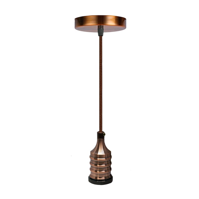 E27 Bulb Holder Industrial Pendant Light - Modern Kitchen and Dining Room Lighting Fixture