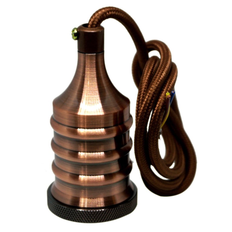 Industrial E27 Bulb Holder Pendant Light - Modern Kitchen Dining Room Ceiling Fixture